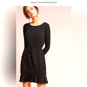 Anthro dress, rayon. Small/ Black 🖤🖤🖤